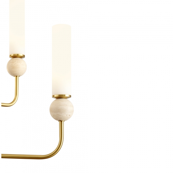 Потолочный светильник Sunspot латунь, стекло, 6 плафонов 12