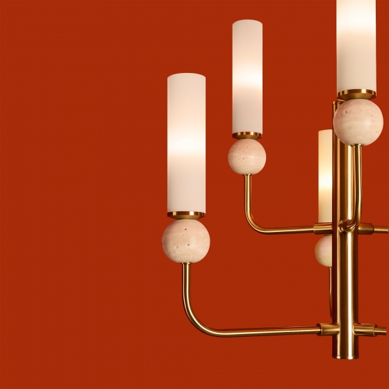 Потолочный светильник Sunspot латунь, стекло, 6 плафонов 5