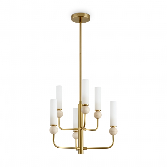 Потолочный светильник Sunspot латунь, стекло, 6 плафонов 11