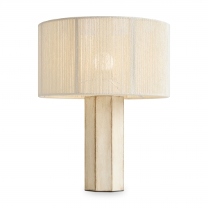 Настольный светильник Papier 2 молочный, текстильный абажур