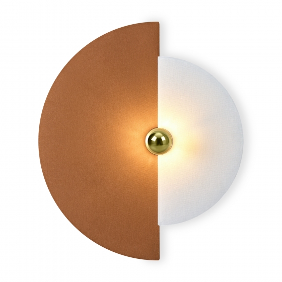 Настенный светильник Carry черно-золотой с терракотовым и белым абажурами 1