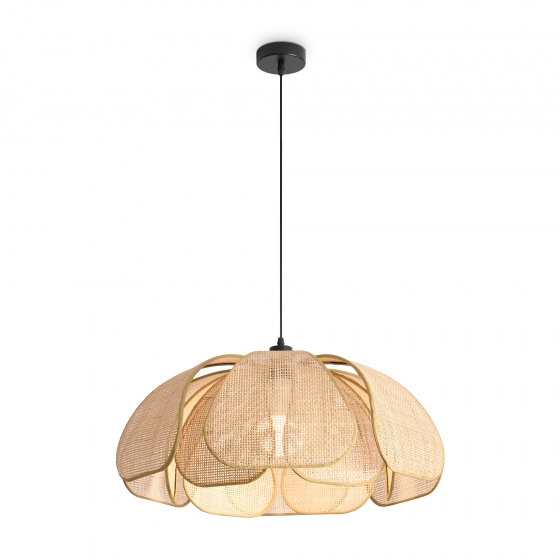 Подвесной светильник Cocoon черный, ротанг 1