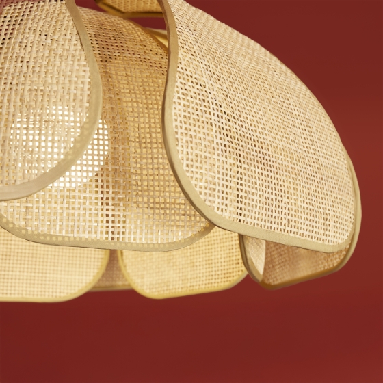 Подвесной светильник Cocoon черный, ротанг 12