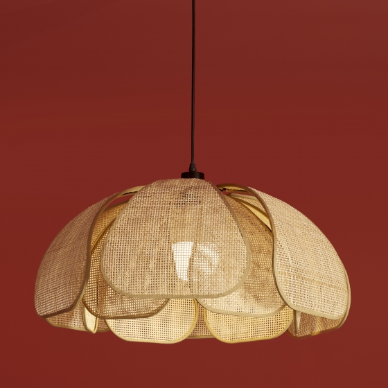 Подвесной светильник Cocoon черный, ротанг 9