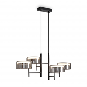 Подвесной светильник Tower черный, дымчатый