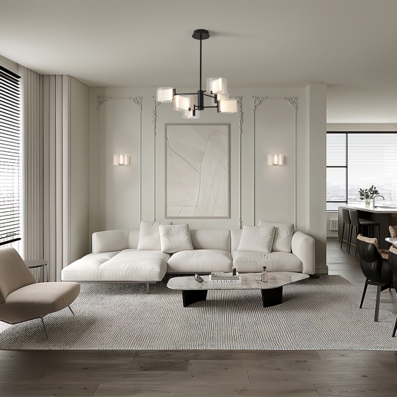 Потолочный светильник Ice черный, прозрачный плафон 7