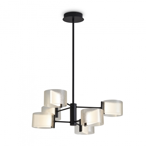 Потолочный светильник Ice черный, прозрачный плафон 5