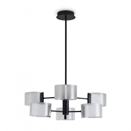 Потолочный светильник Ice черный, прозрачный плафон 3