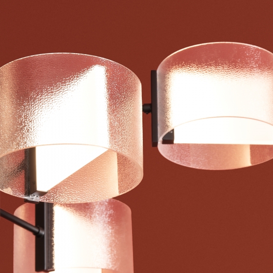 Потолочный светильник Ice черный, прозрачный плафон 11