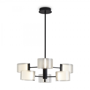 Потолочный светильник Ice черный, прозрачный плафон