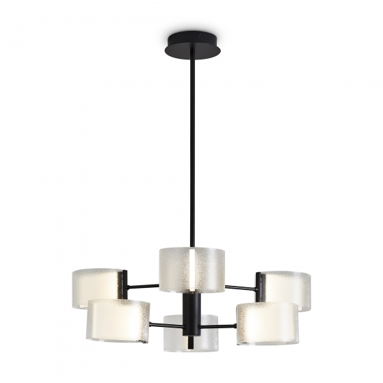 Потолочный светильник Ice черный, прозрачный плафон 1