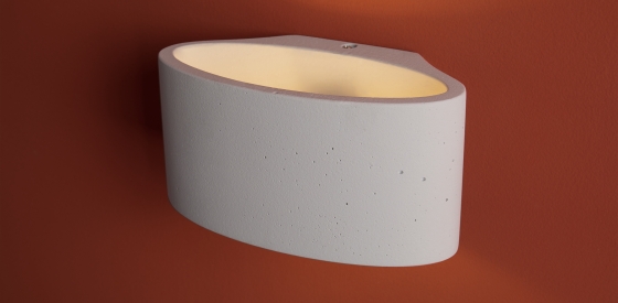 Настенный светильник Terra графит, цементный абажур 14