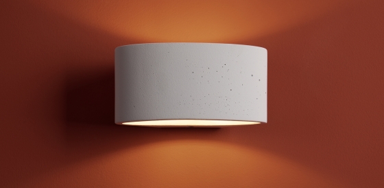 Настенный светильник Terra графит, цементный абажур 12