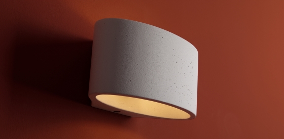 Настенный светильник Terra графит, цементный абажур 13