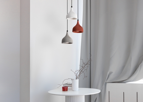 Настенный светильник Terra графит, цемент 3