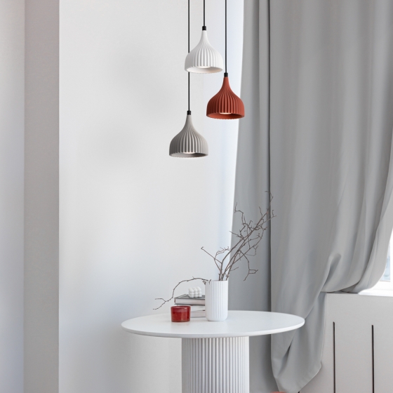 Настенный светильник Terra белый микроцемент 2