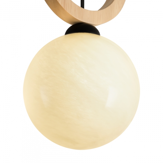 Подвесной светильник Irisa черный, матовый белый абажур 11