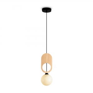 Подвесной светильник Irisa черный, матовый белый абажур