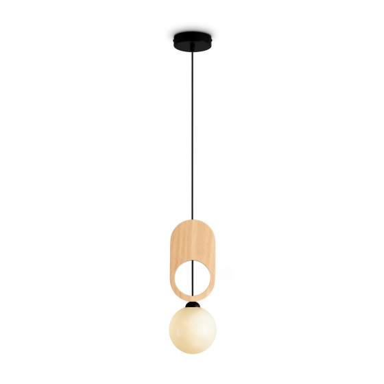 Подвесной светильник Irisa черный, матовый белый абажур 1