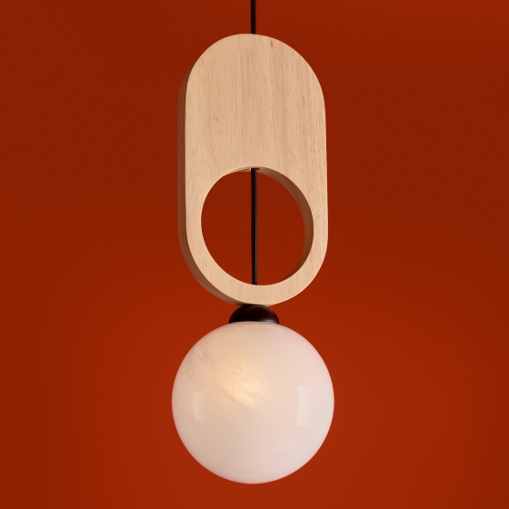 Подвесной светильник Irisa черный, матовый белый абажур 3