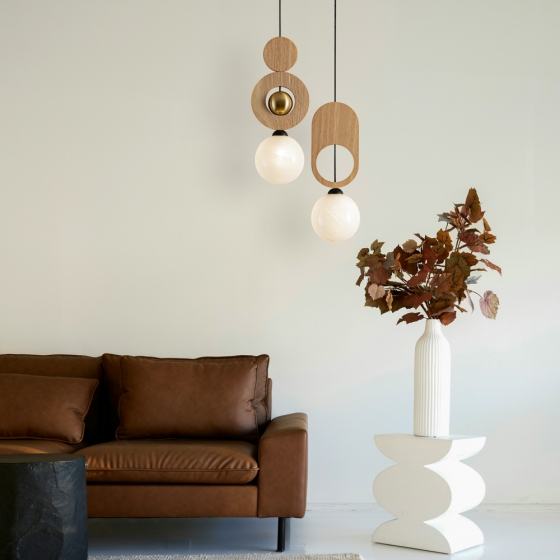 Подвесной светильник Irisa черный, матовый белый абажур 15