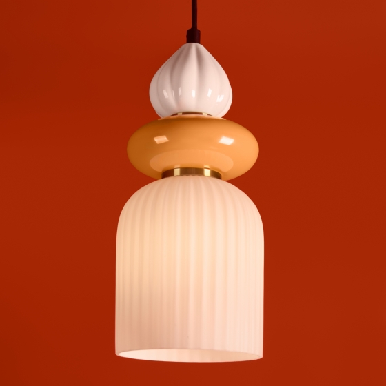 Подвесной светильник Alzare черный, матовый белый абажур 8