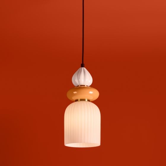 Подвесной светильник Alzare черный, матовый белый абажур 7