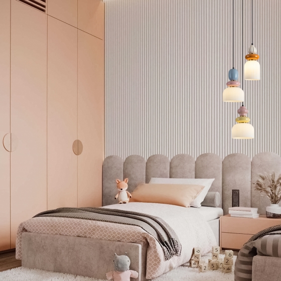 Подвесной светильник Alzare черный, матовый белый абажур 6