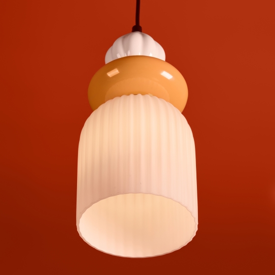 Подвесной светильник Alzare черный, матовый белый абажур 9