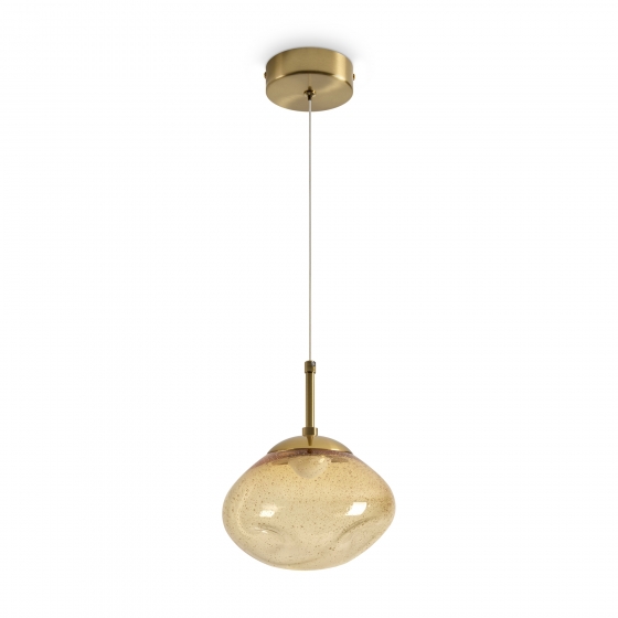 Подвесной светильник Mote янтарный стеклянный 11