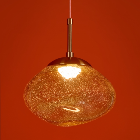 Подвесной светильник Mote янтарный стеклянный 6