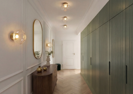 Подвесной светильник Mote янтарный стеклянный 15