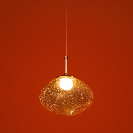 Подвесной светильник Mote янтарный стеклянный 5