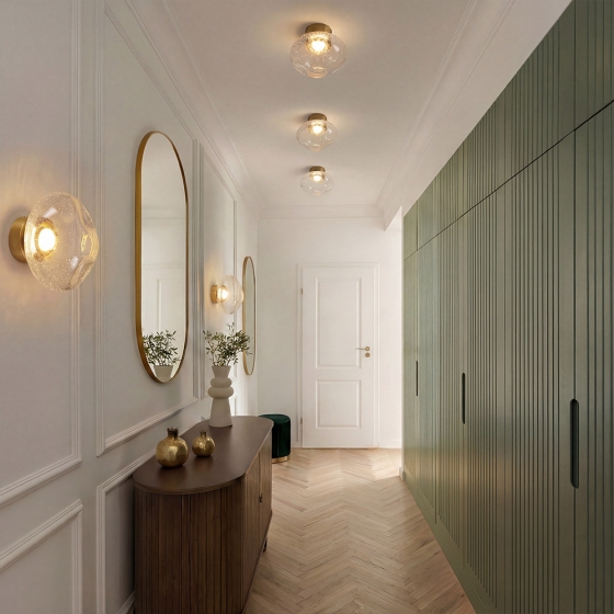 Подвесной светильник Mote янтарный стеклянный 14