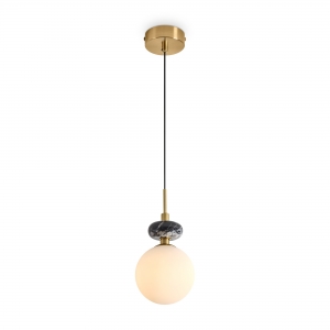 Подвесной светильник Cave латунь, стекло, белый