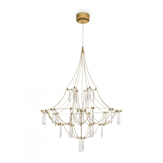 Подвесной светильник Amela латунь, хрусталь 5