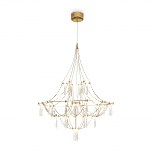 Подвесной светильник Amela латунь, хрусталь