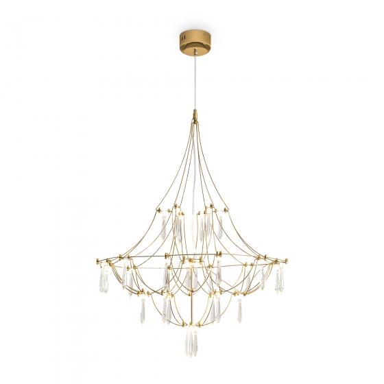 Подвесной светильник Amela латунь, хрусталь 1