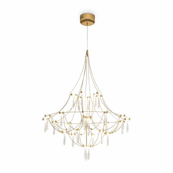 Подвесной светильник Amela латунь, хрусталь 6