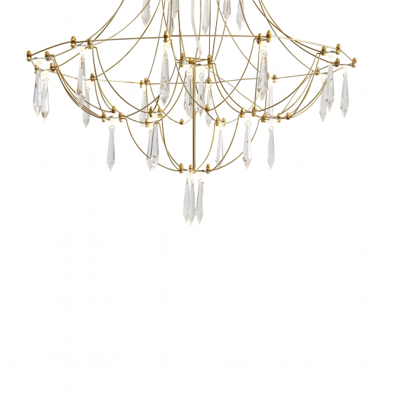 Подвесной светильник Amela латунь, хрусталь 2