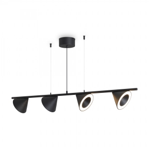 Подвесной светильник Etro черный конус 4 плафона