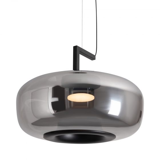 Подвесной светильник Clod черный, стекло серое 4