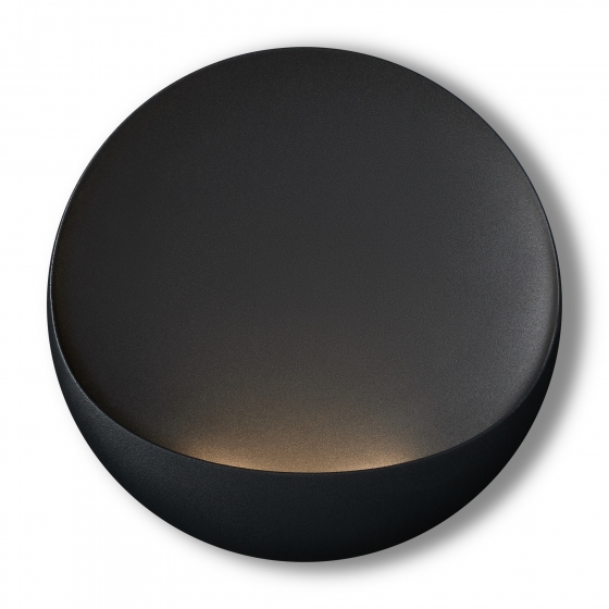 Настенный светильник Clam черный круглый 1