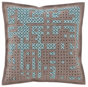 Подушка декоративная Canevas Abstract 50X50 CM голубая