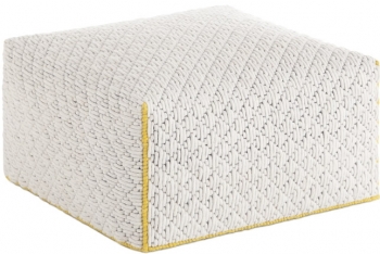 Пуф с чехлом из шерсти Silai Big 68X68X35 CM белый