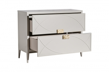 Бежевый комод с 2 ящиками 100X80X40 CM