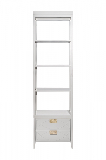 Шкаф-витрина открытый узкий с тумбой прикроватной с 2-мя ящиками 1