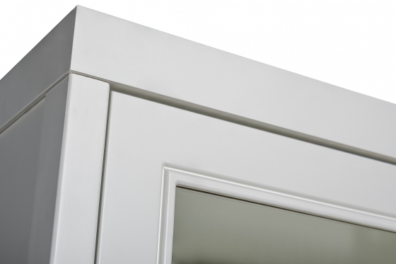 Шкаф-витрина 1 стеклянный фасад с тумбой прикроватной с 2-мя ящиками 6