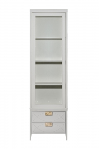 Шкаф-витрина 1 стеклянный фасад с тумбой прикроватной с 2-мя ящиками