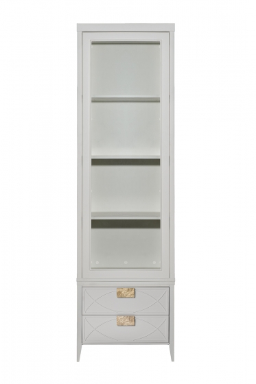 Шкаф-витрина 1 стеклянный фасад с тумбой прикроватной с 2-мя ящиками 1